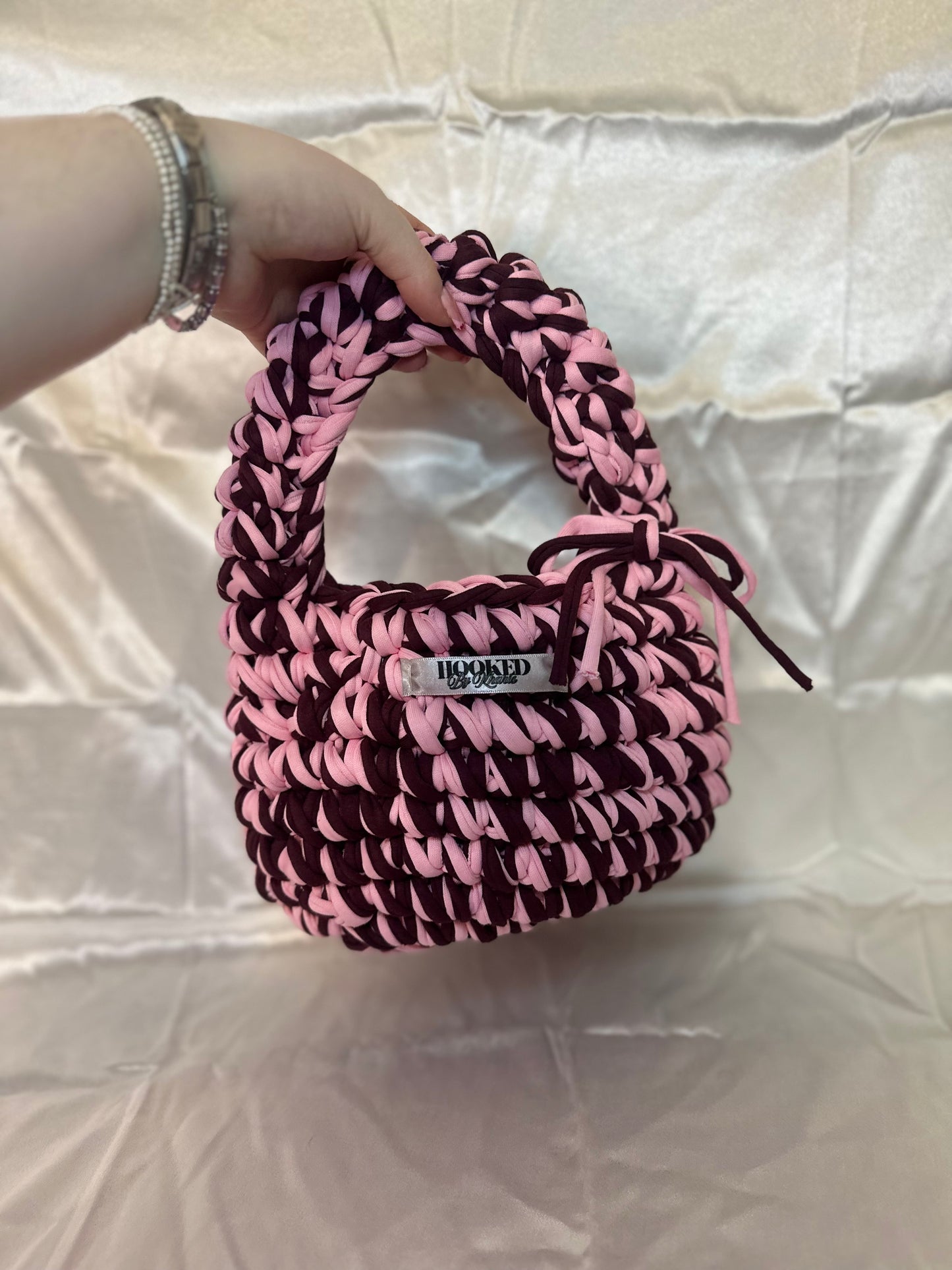 BUDAPEST- burgundy + pink with bows